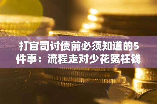 武汉打官司讨债前必须知道的5件事：流程走对少花冤枉钱