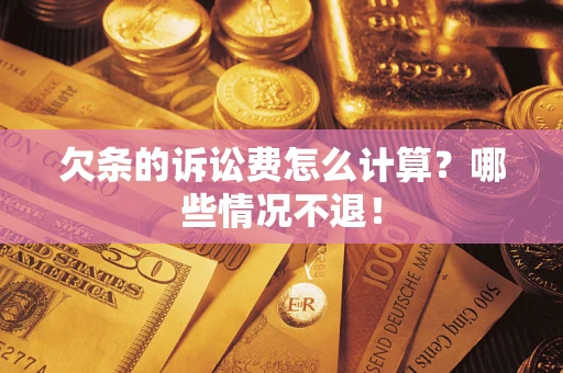 武汉欠条的诉讼费怎么计算？哪些情况不退！
