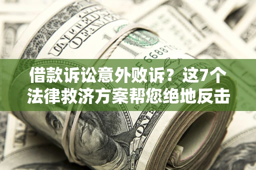 武汉借款诉讼意外败诉？这7个法律救济方案帮您绝地反击！