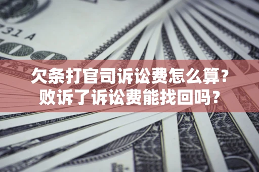 武汉欠条打官司诉讼费怎么算？败诉了诉讼费能找回吗？
