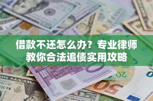 武汉借款不还怎么办？专业律师教你合法追债实用攻略